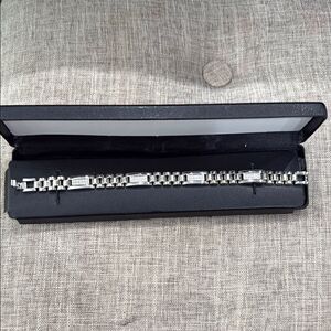 Stainless Steel Silver Bracelet From Kohls  with Black Case